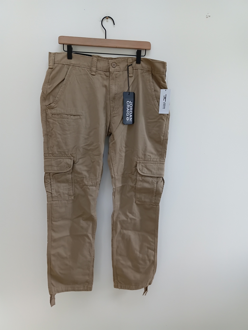 Jordan Craig Men's Xavier OG Tan Utility Cargo Khaki Pants Size 34×32 NWT
